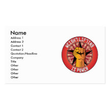 Weight Lifting Is Power Business Card