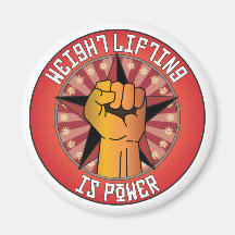 Weight Lifting Is Power Fridge Magnet
