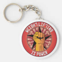Weight Lifting Is Power Key Chains