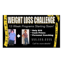 Weight Loss Challenge Business Card
