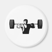 weightlifter lifting weights body builder refrigerator magnets