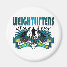 Weightlifters Gone Wild Refrigerator Magnet