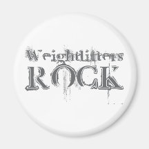 Weightlifters Rock Fridge Magnets