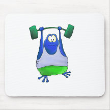 Weightlifting Frog Mouse Pad