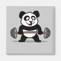 Weightlifting Panda Refrigerator Magnet