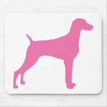 Weimaraner Dog (in pink) Mouse Pad