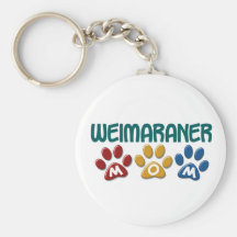 WEIMARANER Mum Paw Print 1 Keychains