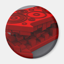 weird red arrows refrigerator magnets