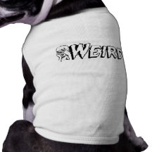 WEIRD - Retro Monster Girl Black & White Pet T-shirt