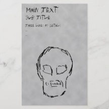Weird Skull. Black. Sketch. Flyer