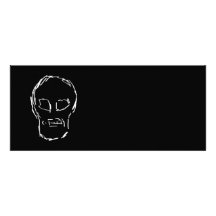 Weird Skull. White. Sketch. Announcement