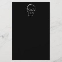 Weird Skull. White. Sketch. Flyer Design