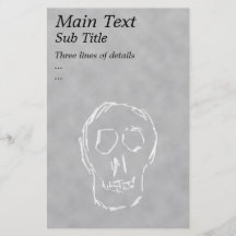 Weird Skull. White. Sketch. Personalised Flyer