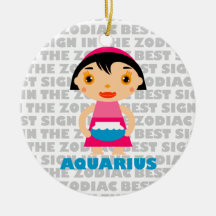 Welcome Aquarius Zodiac Baby! Christmas Ornament