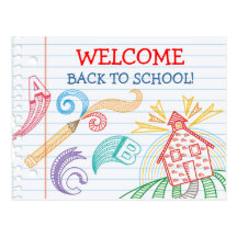 Welcome Back to School Postcard
