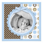 Welcome Bear Boy Announcement Square