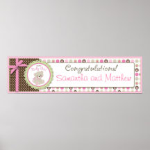 Welcome Bear Girl Banner Poster