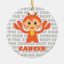 Welcome Cancer Zodiac Baby! Christmas Tree Ornament