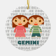 Welcome Gemini Zodiac Baby! Christmas Tree Ornament