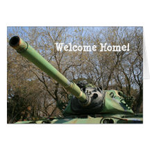 Welcome Home Army Tank Greeting card