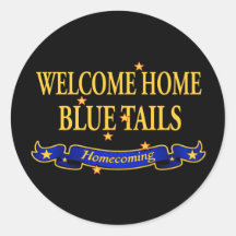 Welcome Home Blue Tails Stickers