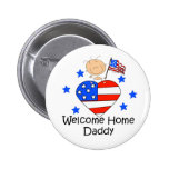 Welcome Home Daddy Stick Figure Baby Buttons