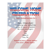 Welcome Home Military invitations