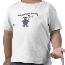 Welcome Home Mummy (Boy Bear) Tshirts
