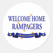 Welcome Home Rampagers Round Sticker