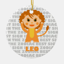 Welcome Leo Zodiac Baby! Christmas Tree Ornaments