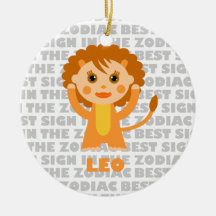 Welcome Leo Zodiac Baby! Christmas Tree Ornaments