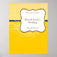 Welcome Poster Yellow Wedding Party