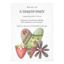Welcome Spring · Heart, Strawberry & Flower Personalized Announcement