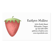 Welcome Spring · Strawberry Business Card Template