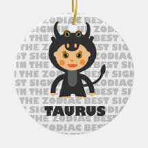 Welcome Taurus Zodiac Baby! Christmas Tree Ornament