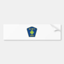 Welcome To Android County (Bug Droid Sign) Bumper Stickers