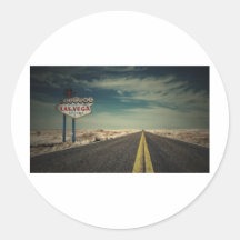 Welcome to Las Vegas Round Stickers