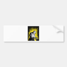 welder worker welding bumper sticker