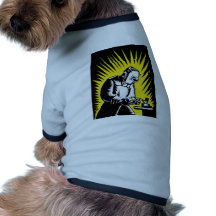 welder worker welding pet tshirt