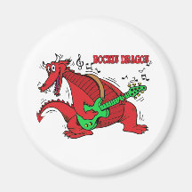 Welsh Dragon Rockin Refrigerator Magnets
