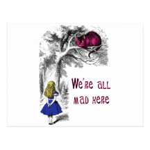 We're All Mad Here Post Cards