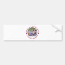 WE'RE ALL QUITE MAD, YOU'LL FIT RIGHT IN! BUMPER STICKERS