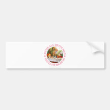 WE'RE ALL QUITE MAD, YOU'LL FIT RIGHT IN! BUMPER STICKER