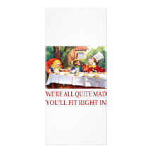 WE'RE ALL QUITE MAD, YOU'LL FIT RIGHT IN RACK CARD TEMPLATE