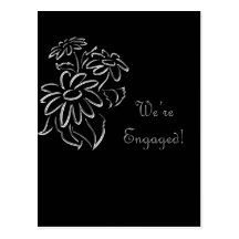 we're engaged postcard