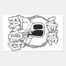 We're Famous Rectangle Stickers