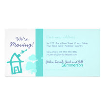 We're Moving Light Photo Card