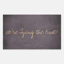 We're Tying the Knot Wedding Invite Stickers