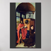 Werl Triptych, Left Wing: St John The Baptist And Poster