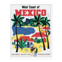 West Coast of Mexico Guaymas, Mazatlan, Guadalajar Postcard